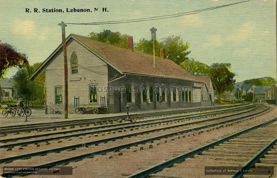 Postcard: Railroad Station, Lebanon, New Hampshire